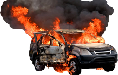 voiture en feu