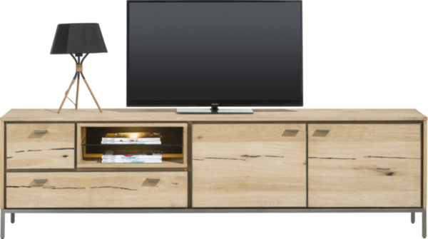 meuble tele en verre transparent