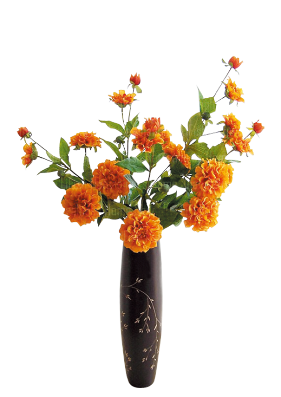 vase avec fleurs oranges