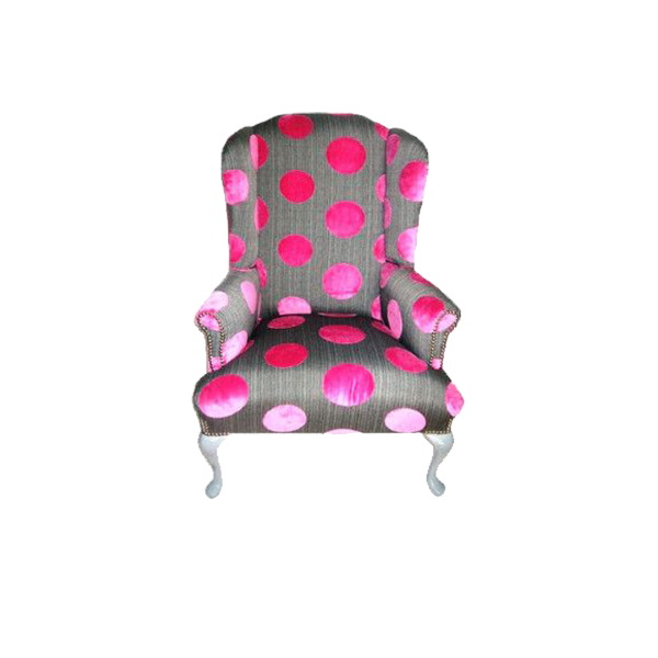 chaise grise et rose