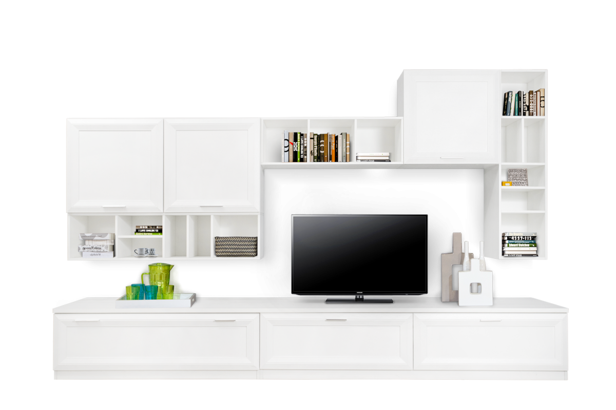 meuble tele en verre transparent