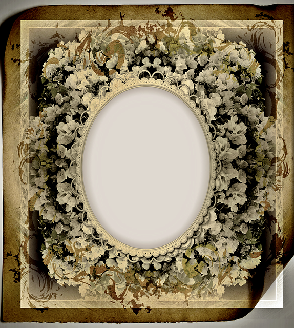 Cadre Photo Fantaisie Vintage - 20x20 Cm - Très Bon état