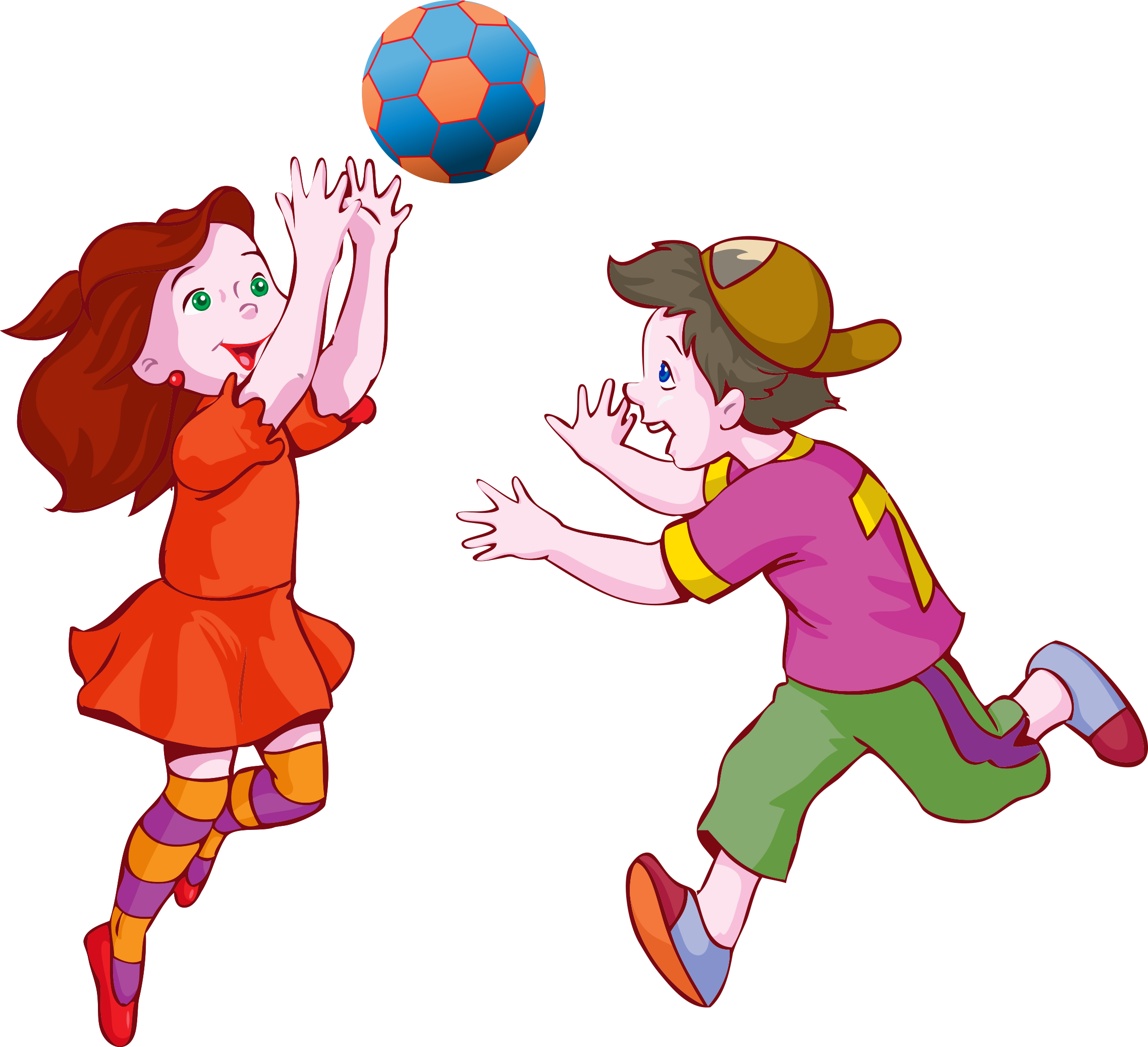 Enfants Jouent Au Ballon